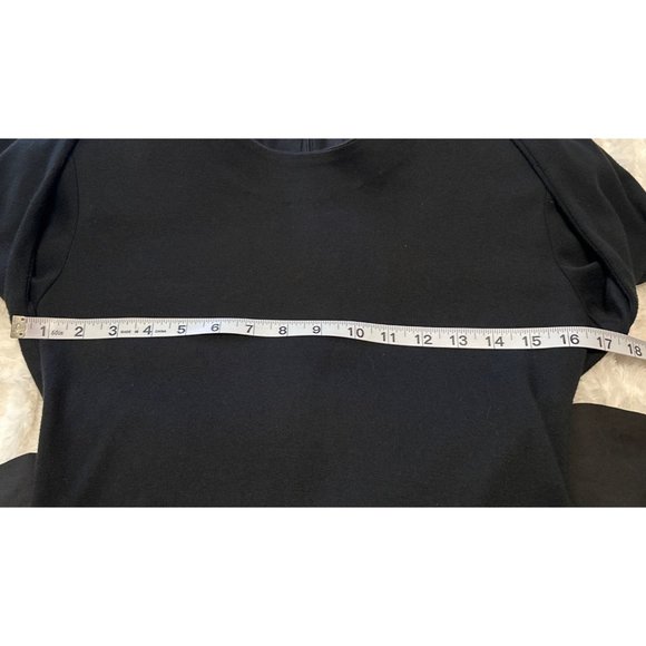 Vintage Linea Moda Brand Fit & Flare Black Dress Poly Blend Women's Size 4-READ - Picture 15 of 16